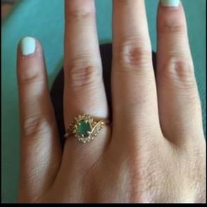 Emerald Diamond Ring